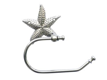 Cast Iron Starfish Toilet Paper Holder 10" (Finish: Chrome)