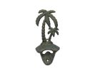 Cast Iron Wall Mounted Palmtree Bottle Opener 6"