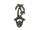 Cast Iron Wall Mounted Palmtree Bottle Opener 6"