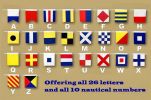 Cloth Nautical Alphabet Flag Decoration 20"
