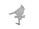 Cast Iron Robin Sitting on a Tree Branch Decorative Metal Wall Hook 6.5"