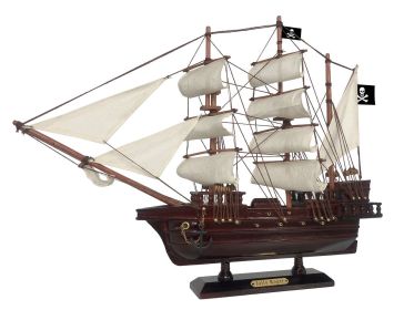 Wooden Captain Hook's Jolly Roger from Peter Pan Model Pirate Ship (style: 20" White Sails)