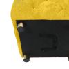 Yellow Modern Velvet Upholstered Ottoman, Exquisite Small End Table, Soft Foot Stool,Dressing Makeup Chair, Comfortable Seat for Living Room, Bedroom