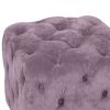 Modern Velvet Upholstered Ottoman, Exquisite Small End Table, Soft Foot Stool,Dressing Makeup Chair, Comfortable Seat for Living Room, Bedroom