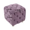 Modern Velvet Upholstered Ottoman, Exquisite Small End Table, Soft Foot Stool,Dressing Makeup Chair, Comfortable Seat for Living Room, Bedroom