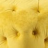 Yellow Modern Velvet Upholstered Ottoman, Exquisite Small End Table, Soft Foot Stool,Dressing Makeup Chair, Comfortable Seat for Living Room, Bedroom