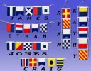 Cloth Nautical Alphabet Flag Decoration 20"