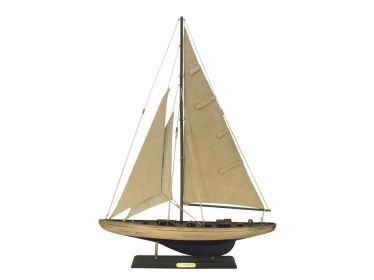Wooden Enterprise Model Sailboat Decoration (size: 27" Limited)