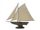 WWooden Sloop Model Sailboat Decoration