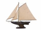 WWooden Sloop Model Sailboat Decoration