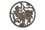 Cast Iron Rooster Trivet 8"