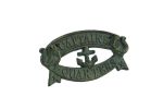 Cast Iron Captains Quarters Sign 8"