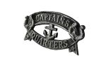 Cast Iron Captains Quarters Sign 8"