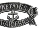 Cast Iron Captains Quarters Sign 8"