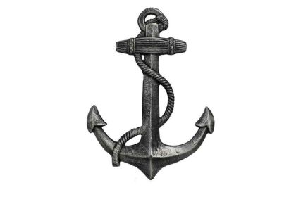 Cast Iron Anchor 17" (Finish: Antique Silver)