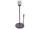 Cast Iron Fork and Spoon Kitchen Paper Towel Holder 15"