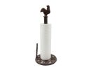 Cast Iron Rooster Paper Towel Holder 15"