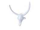 Cast Iron Bull Head Skull Decorative Metal Wall Hooks 6"