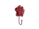 Cast Iron Decorative Rose Hook 7"