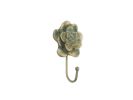 Cast Iron Decorative Rose Hook 7"