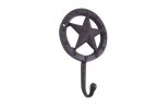 Cast Iron Lone Star Decorative Metal Wall Hook 5"