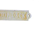 Cast Iron Poop Deck Sign 6"