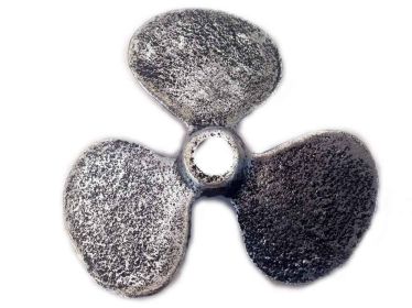 Cast Iron Propeller Paperweight 4" (Finish: Antique Silver)