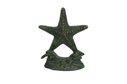 Cast Iron Starfish Door Stopper 11" (Finish: Seaworn Bronze)