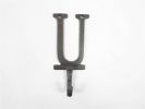 Cast Iron Letter U Alphabet Wall Hook 6"