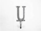 Cast Iron Letter U Alphabet Wall Hook 6"