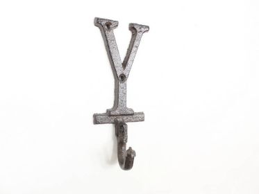 Cast Iron Letter Y Alphabet Wall Hook 6" (Finish: Cast Iron)
