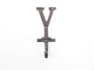 Cast Iron Letter Y Alphabet Wall Hook 6"