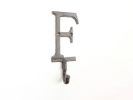 Cast Iron Letter F Alphabet Wall Hook 6"