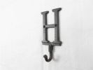 Cast Iron Letter H Alphabet Wall Hook 6"