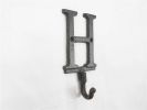 Cast Iron Letter H Alphabet Wall Hook 6"
