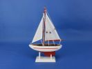 Wooden Model Sailboat Christmas Ornament 9"