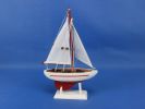Wooden Model Sailboat Christmas Ornament 9"