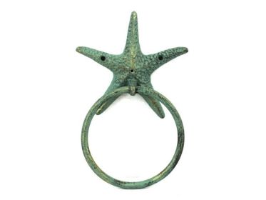 Cast Iron Starfish Towel Holder 8.5" (Finish: Antique Bronze)