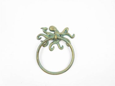 Cast Iron Octopus Towel Holder 6" (Finish: Antique Bronze)