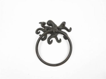 Cast Iron Octopus Towel Holder 6" (Finish: Cast Iron)