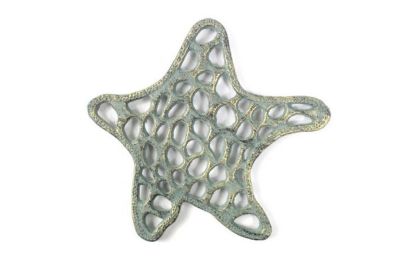 Cast Iron Starfish Trivet 7" (Finish: Seaworn Bronze)