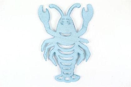 Cast Iron Lobster Trivet 11" (Finish: Dark Blue Whitewashed)