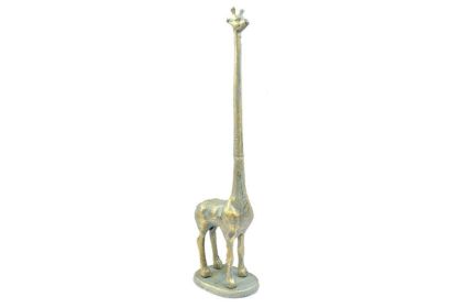 Cast Iron Giraffe Paper Towel Holder 19" (Finish: Seaworn Bronze)