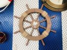 Decorative Ship Wheel with Palm Tree