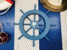 Decorative Ship Wheel with Palm Tree