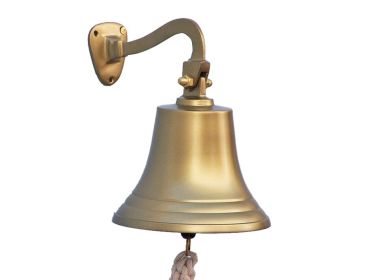 Wall Mounted Hanging Ship's Bell (style: 11" Antique Brass)