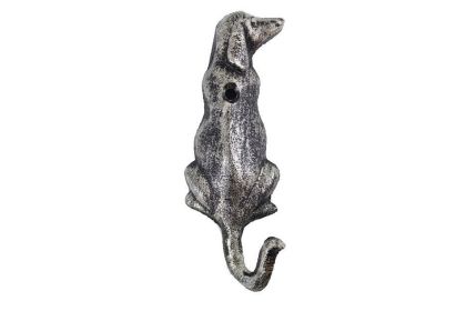 Cast Iron Dog Hook 6" (Finish: Rustic Silver)