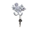 Cast Iron Squirrel with Acorn Decorative Double Metal Wall Hooks 8"