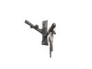 Cast Iron Forked Tree Branch Decorative Metal Double Wall Hooks 5"