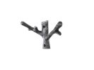 Cast Iron Forked Tree Branch Decorative Metal Double Wall Hooks 5"